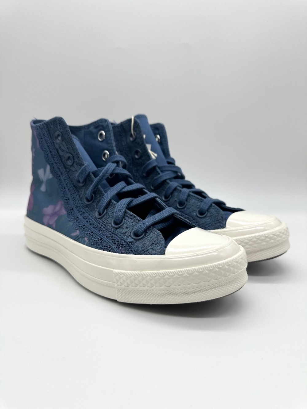 Converse Chuck 70 Hi Floral Satin Slacker Blue Men 5 Women 7 NWOB A17487C